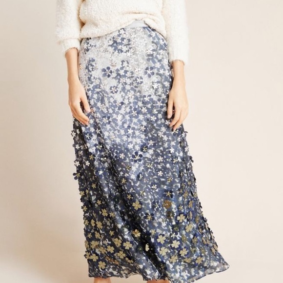 Sale.New anthropology fleur maxi embellished skirt - Picture 1 of 7